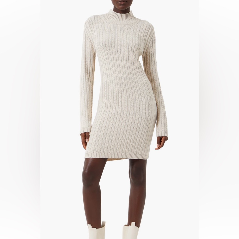 French Connection Katrin Cable Knit Sweater Dress